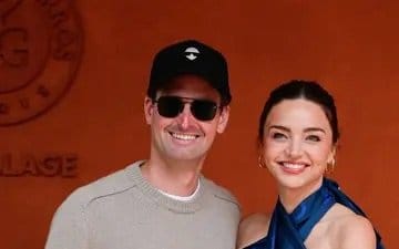 Evan Spiegel, CEO da Snap, e a esposa, a modelo Miranda Kerr, posam juntos